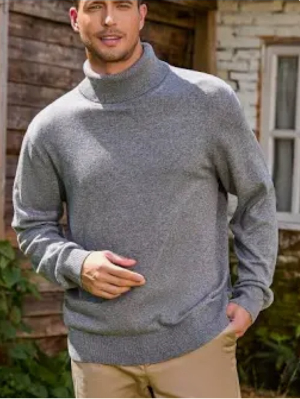 Kallspin Men’s Turtleneck Sweater